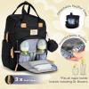 imageRUVALINO Diaper Bag BackpackMultifunction Travel Baby Diaper Bag with Changing Pad Insulated Bottle Holders ampamp Pacifier Case Large Capacity Waterproof GrayClassicblack