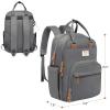 imageRUVALINO Diaper Bag BackpackMultifunction Travel Baby Diaper Bag with Changing Pad Insulated Bottle Holders ampamp Pacifier Case Large Capacity Waterproof GrayIron Gray