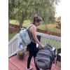 imageRUVALINO Diaper Bag BackpackMultifunction Travel Baby Diaper Bag with Changing Pad Insulated Bottle Holders ampamp Pacifier Case Large Capacity Waterproof GrayMint Green