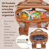 imageRUVALINO Diaper Bag BackpackMultifunction Travel Baby Diaper Bag with Changing Pad Insulated Bottle Holders ampamp Pacifier Case Large Capacity Waterproof GrayClassic Brown