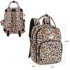 imageRUVALINO Diaper Bag BackpackMultifunction Travel Baby Diaper Bag with Changing Pad Insulated Bottle Holders ampamp Pacifier Case Large Capacity Waterproof GrayYellow Leopard