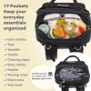 imageRUVALINO Diaper Bag BackpackMultifunction Travel Baby Diaper Bag with Changing Pad Insulated Bottle Holders ampamp Pacifier Case Large Capacity Waterproof GrayClassicblack