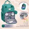 imageRUVALINO Diaper Bag BackpackMultifunction Travel Baby Diaper Bag with Changing Pad Insulated Bottle Holders ampamp Pacifier Case Large Capacity Waterproof GrayTurquoise