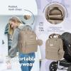 imageRUVALINO Diaper Bag BackpackMultifunction Travel Baby Diaper Bag with Changing Pad Insulated Bottle Holders ampamp Pacifier Case Large Capacity Waterproof GrayClay