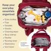 imageRUVALINO Diaper Bag BackpackMultifunction Travel Baby Diaper Bag with Changing Pad Insulated Bottle Holders ampamp Pacifier Case Large Capacity Waterproof GrayPurplish Red