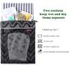 imageRUVALINO Wet Dry Bag Reusable Baby Diaper Bag Accessory with Two compartments for Cloth Diapers Toys Swimsuits Dirty Gym Clothes Toiletries Large Capacity Waterproof and Stylish Black