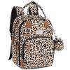 imageRUVALINO Diaper Bag BackpackMultifunction Travel Baby Diaper Bag with Changing Pad Insulated Bottle Holders ampamp Pacifier Case Large Capacity Waterproof GrayYellow Leopard