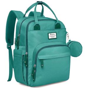 imageRUVALINO Diaper Bag BackpackMultifunction Travel Baby Diaper Bag with Changing Pad Insulated Bottle Holders ampamp Pacifier Case Large Capacity Waterproof GrayTurquoise