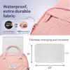 imageRUVALINO Diaper Bag BackpackExpandable Baby Bag with up to 50 Capacity Baby Essentials Bag with Changing Pad Insulated Bottle Holders ampamp Pacifier Case Waterproof Dark Gray XLPink