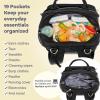 imageRUVALINO Diaper Bag BackpackExpandable Baby Bag with up to 50 Capacity Baby Essentials Bag with Changing Pad Insulated Bottle Holders ampamp Pacifier Case Waterproof Dark Gray XLBlack Leopard