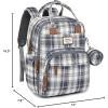 imageRUVALINO Diaper Bag BackpackExpandable Baby Bag with up to 50 Capacity Baby Essentials Bag with Changing Pad Insulated Bottle Holders ampamp Pacifier Case Waterproof Dark Gray XLBlue Plaid