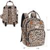 imageRUVALINO Diaper Bag BackpackExpandable Baby Bag with up to 50 Capacity Baby Essentials Bag with Changing Pad Insulated Bottle Holders ampamp Pacifier Case Waterproof Dark Gray XLYellow Leopard