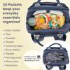 imageRUVALINO Diaper Bag BackpackExpandable Baby Bag with up to 50 Capacity Baby Essentials Bag with Changing Pad Insulated Bottle Holders ampamp Pacifier Case Waterproof Dark Gray XLNavy Blue