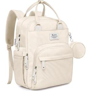 imageRUVALINO Diaper Bag BackpackExpandable Baby Bag with up to 50 Capacity Baby Essentials Bag with Changing Pad Insulated Bottle Holders ampamp Pacifier Case Waterproof Dark Gray XLBeige