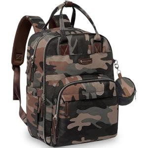 imageRUVALINO Diaper Bag BackpackExpandable Baby Bag with up to 50 Capacity Baby Essentials Bag with Changing Pad Insulated Bottle Holders ampamp Pacifier Case Waterproof Dark Gray XLClassicgreen Camo