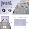 image:imageRUVALINO Baby Diaper Bag Backpack with Changing Pad RedGreenBlueAustere Gray