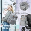 image:imageRUVALINO Baby Diaper Bag Backpack with Changing Pad RedGreenBlueAustere Gray