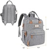 image:imageRUVALINO Baby Diaper Bag Backpack with Changing Pad RedGreenBlueAustere Gray