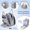 image:imageRUVALINO Baby Diaper Bag Backpack with Changing Pad RedGreenBlueAustere Gray