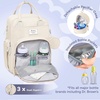 image:imageRUVALINO Baby Diaper Bag Backpack with Changing Pad RedGreenBlueBeige