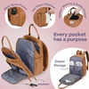 image:imageRUVALINO Baby Diaper Bag Backpack with Changing Pad RedGreenBlueDark Brown