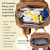 image:imageRUVALINO Baby Diaper Bag Backpack with Changing Pad RedGreenBlueDark Brown