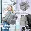 image:imageRUVALINO Baby Diaper Bag Backpack with Changing Pad RedGreenBlueGray