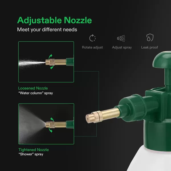 VIVOSUN 0.4 Gallon Handheld Garden Pump Sprayer, 50 oz Gallon Lawn &amp; Garden Pressure Water Spray Bottle with Adjustable Brass Nozzle, for Plants and Other Cleaning Solutions 