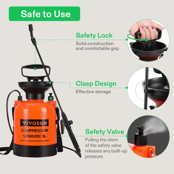 VIVOSUN 1.85-Gallon Pump Pressure Sprayer, Pressurized Lawn &amp; Garden Water Spray Bottle with Adjustable Shoulder Strap, for Spraying Plants, Garden Watering and Household Cleaning