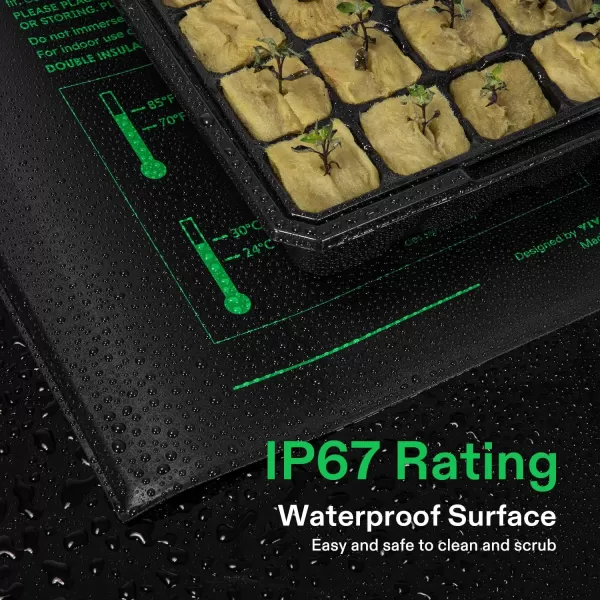 VIVOSUN 10"x20.75" Seedling Heat Mat with Built-in Temperature Controller, UL &amp; MET-Certified Waterproof Plant Heating Pad for Germination, Hydroponics, Brewing, Breeding, and Greenhouses