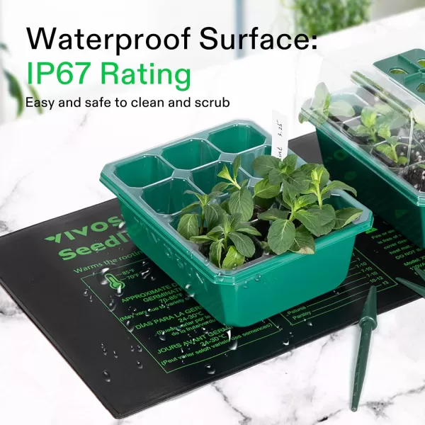 VIVOSUN 10"x20.75" Seedling Heat Mat with Built-in Temperature Controller, UL &amp; MET-Certified Waterproof Plant Heating Pad for Germination, Hydroponics, Brewing, Breeding, and Greenhouses