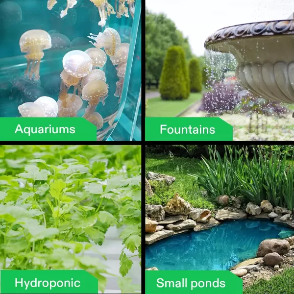 VIVOSUN 130GPH Submersible Pump, Ultra Quiet Water Pump with 2.6ft High Lift, Fountain Pump with 5ft Power Cord, 2 Nozzles for Fish Tank, Pond, Aquarium, Statuary, Hydroponics
