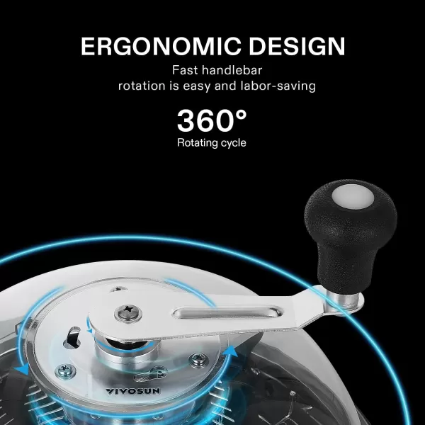 VIVOSUN 19 inch Bud Leaf Bowl Trimmer with Clear Visibility Dome, Sharp Stainless Steel Blades for Spin Cut, Solid Metal Gear Box, and Hand Pruner 