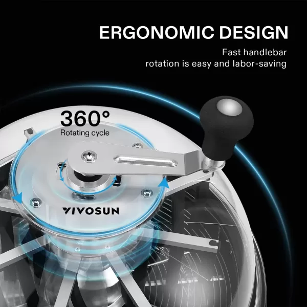 VIVOSUN 19 inch Bud Leaf Bowl Trimmer with Clear Visibility Dome, Sharp Stainless Steel Blades for Spin Cut, Solid Metal Gear Box, and Hand Pruner 