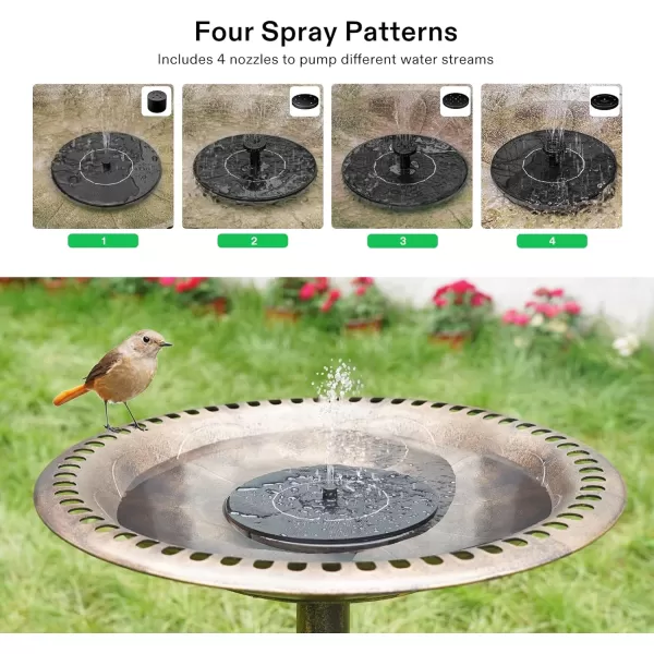 VIVOSUN 28” Solar Bird Bath, Solar Powered Pond Fountain Combo Set for Outdoors, Gardens, Patio, Yard, Deck, Golden
