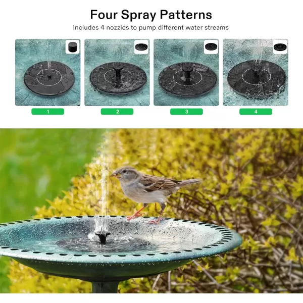 VIVOSUN 28” Solar Bird Bath, Solar Powered Pond Fountain Combo Set for Outdoors, Gardens, Patio, Yard, Deck, Golden