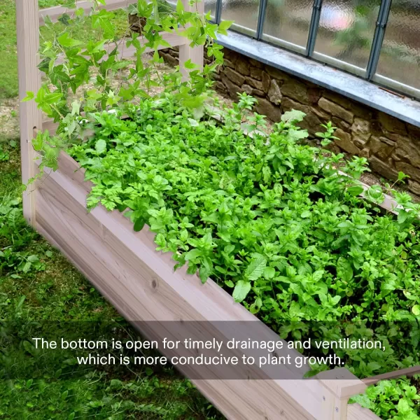 VIVOSUN 3-Tier Wooden Raised Garden Bed, 48 x 48 x 21 Inches, Outdoor Wood Planter Kit for Plants, Herbs, and Vegetables for Garden, Patio, Balcony, Backyard and Outdoors