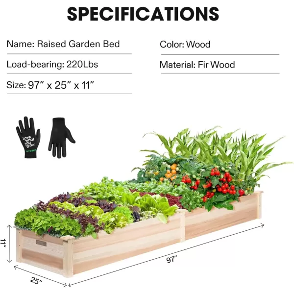 VIVOSUN 3-Tier Wooden Raised Garden Bed, 48 x 48 x 21 Inches, Outdoor Wood Planter Kit for Plants, Herbs, and Vegetables for Garden, Patio, Balcony, Backyard and Outdoors
