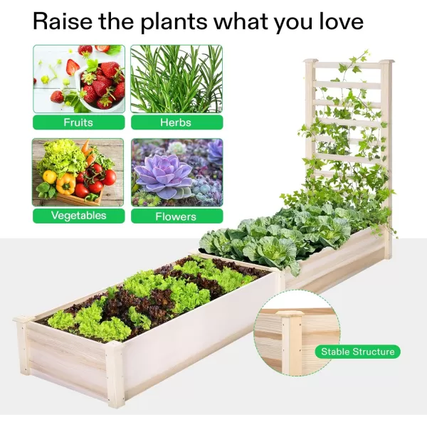 VIVOSUN 3-Tier Wooden Raised Garden Bed, 48 x 48 x 21 Inches, Outdoor Wood Planter Kit for Plants, Herbs, and Vegetables for Garden, Patio, Balcony, Backyard and Outdoors