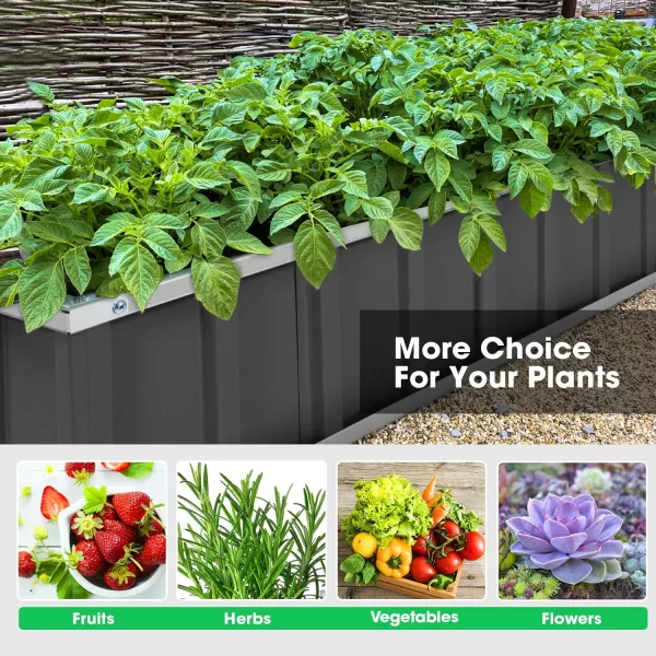 VIVOSUN 38 x 20.5 x 33-Inch Raised Garden Bed, Metal Mobile Elevated Planter Box with Wheels and Storage Shelf for Outdoor Planting