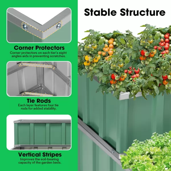 VIVOSUN 38 x 20.5 x 33-Inch Raised Garden Bed, Metal Mobile Elevated Planter Box with Wheels and Storage Shelf for Outdoor Planting