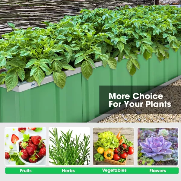 VIVOSUN 38 x 20.5 x 33-Inch Raised Garden Bed, Metal Mobile Elevated Planter Box with Wheels and Storage Shelf for Outdoor Planting
