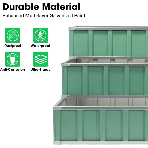 VIVOSUN 38 x 20.5 x 33-Inch Raised Garden Bed, Metal Mobile Elevated Planter Box with Wheels and Storage Shelf for Outdoor Planting