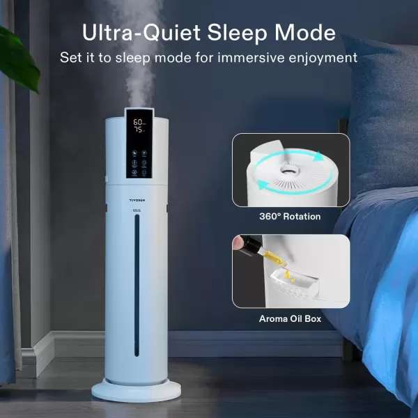 VIVOSUN 4L Air Humidifier, 2-in-1 Top Fill Cool &amp; Warm Mist Humidifier, Indoor Ultrasonic Humidifier with Essential Oil Box &amp; Remote Control for Bedrooms, Offices, Plants, Babies