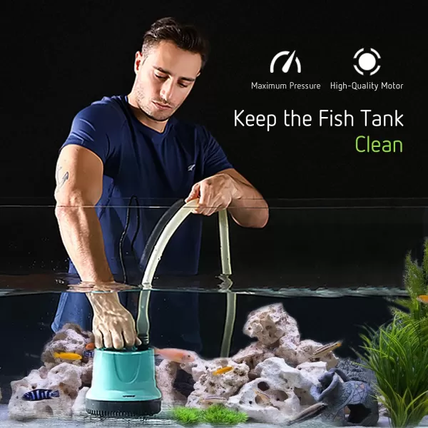 VIVOSUN 660GPH 40W Submersible Pump for Fish Tank, Pond, Aquarium, Hydroponic Systems with 5ft Power Cord and 4 Nozzles Blue