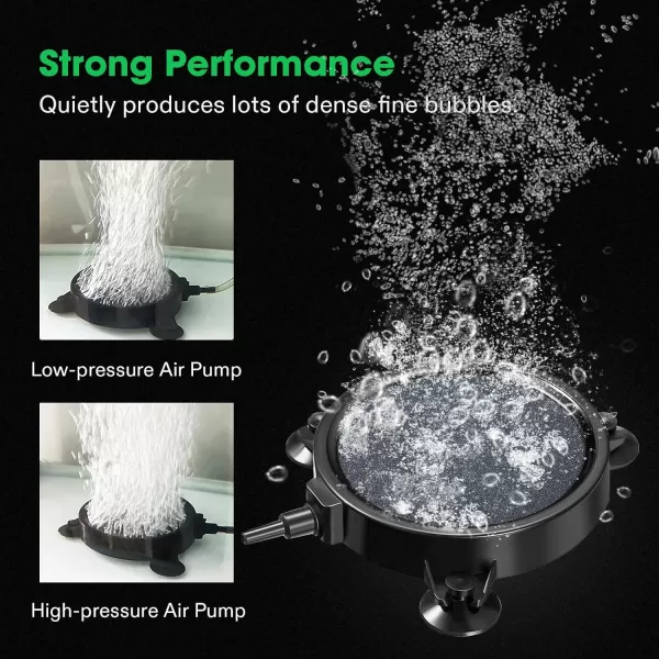 VIVOSUN Air Stone Disc 4 x 4 Inch with Shell and Sucker for Aquarium, Fish Tank and Hydroponics Air Pump