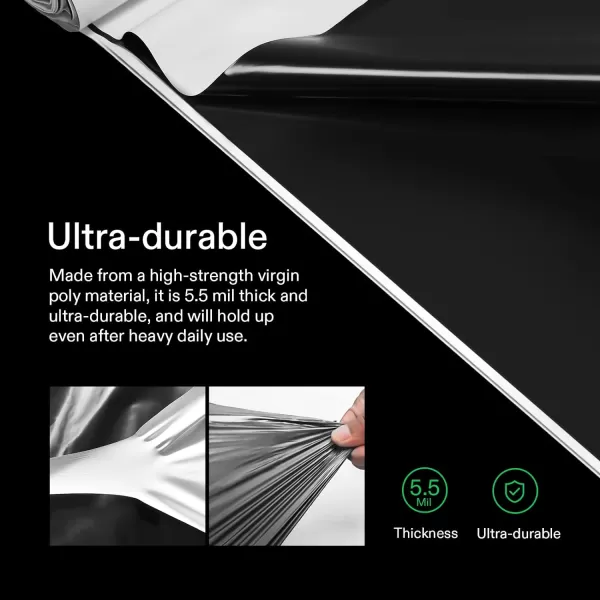 VIVOSUN Black and White Panda Film, 10’ x 50’ 5.5 Mil Poly Film, Blackout Tarp for Warm House
