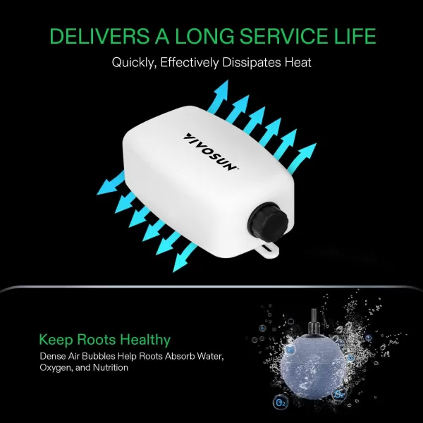 VIVOSUN DWC Hydroponics Grow System with Top Drip Kit, 5-Gallon Deep Water Culture, Recirculating Drip Garden System with Multi-Purpose Air Hose, Air Pump, and Air Stone 