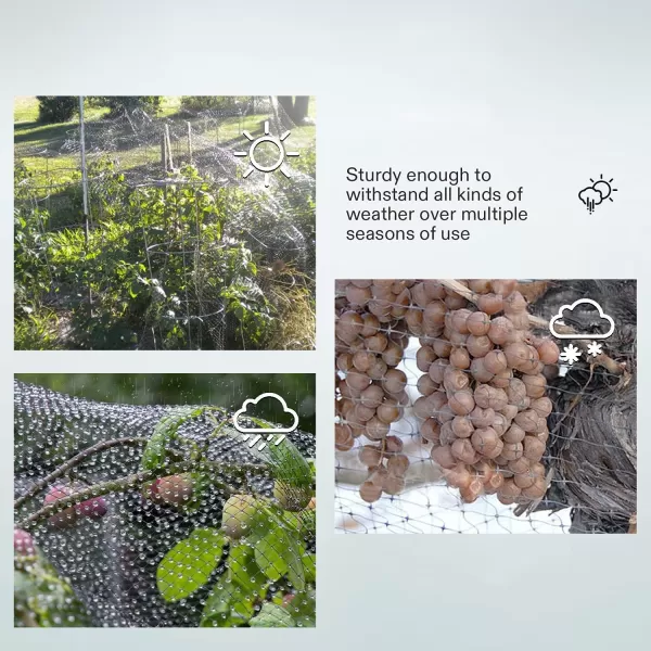 VIVOSUN Garden Netting, 7.5' x 65' Reusable Protection Net Mesh, Black Heavy Duty Trellis Netting, Garden Block Netting for Plants, Fruit Trees, Vegetables and Other Animals