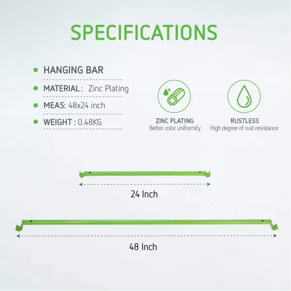 VIVOSUN Grow Tent Support Pole, Hanging Bar for 4 by 4 Tent